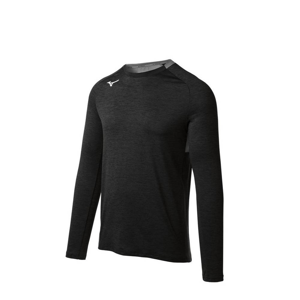 Panske Treningove Oblecenie Mizuno Alpha Long Sleeve Čierne Vypredaj XLSP98376